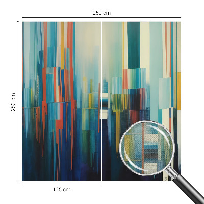 Fototapet 3D pentru living cu un motiv abstract colorat