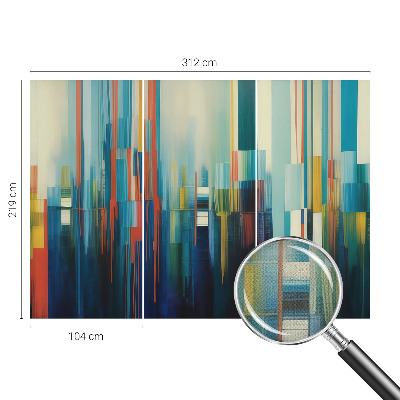 Fototapet 3D pentru living cu un motiv abstract colorat