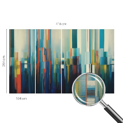 Fototapet 3D pentru living cu un motiv abstract colorat