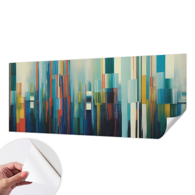 Fototapet 3D pentru living cu un motiv abstract colorat