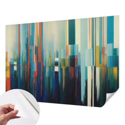 Fototapet 3D pentru living cu un motiv abstract colorat