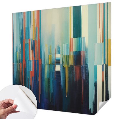 Fototapet 3D pentru living cu un motiv abstract colorat