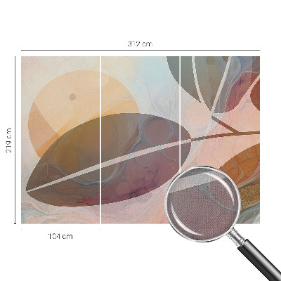 Fototapet 3d pentru living cu motive de pene subtile
