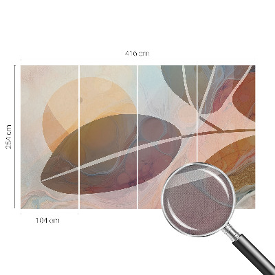 Fototapet 3d pentru living cu motive de pene subtile