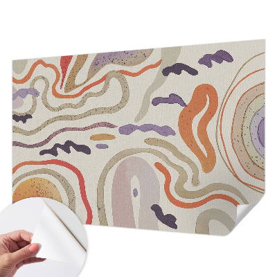 Fototapet autoadeziv pentru living cu un model de linii abstracte