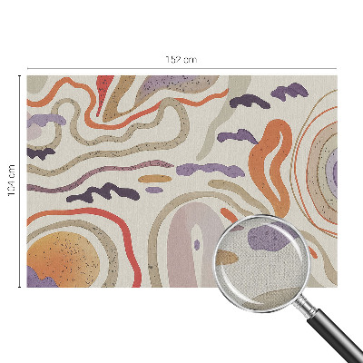 Fototapet autoadeziv pentru living cu un model de linii abstracte