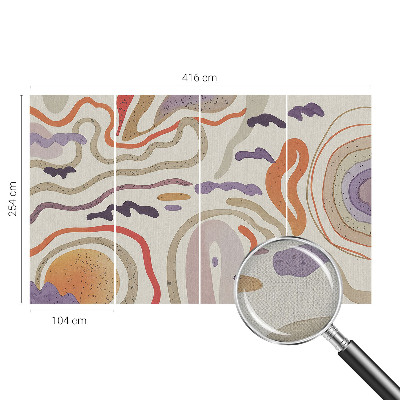 Fototapet autoadeziv pentru living cu un model de linii abstracte