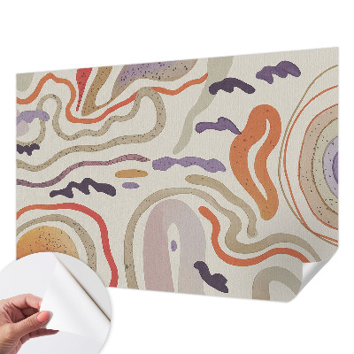 Fototapet autoadeziv pentru living cu un model de linii abstracte