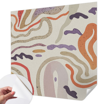 Fototapet autoadeziv pentru living cu un model de linii abstracte