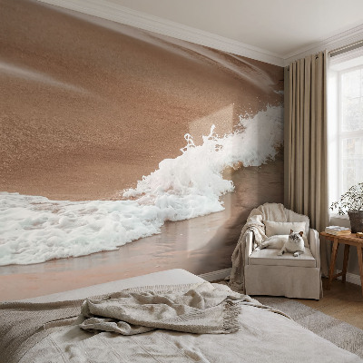 Fototapet 3D pentru living cu stropi de albastru marin