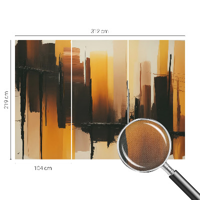 Fototapet autoadeziv pentru living cu ilustrație a castelului și podului