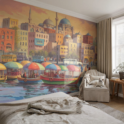 Fototapet 3D pentru living cu un design „Frumusețe exotică”