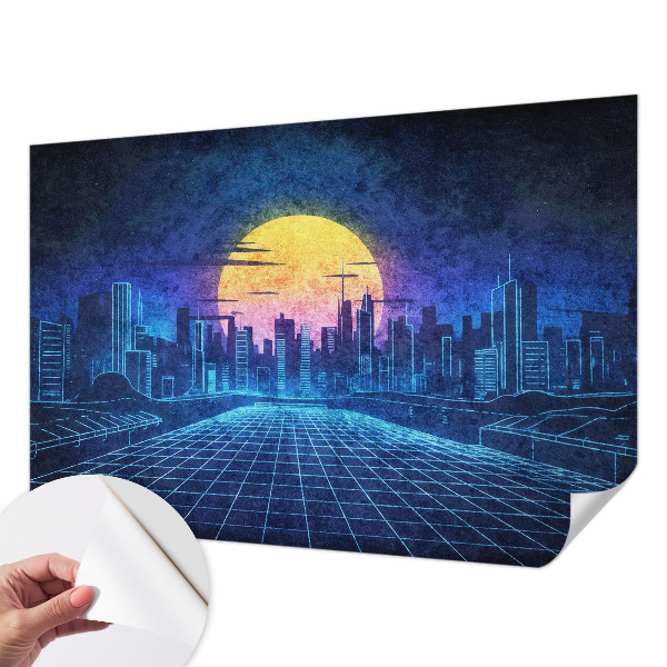 Fototapet 3d pentru living O expoziție colorată