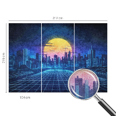 Fototapet 3d pentru living O expoziție colorată