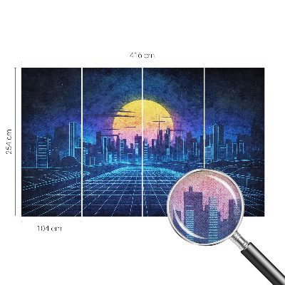 Fototapet 3d pentru living O expoziție colorată