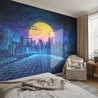 Fototapet 3d pentru living O expoziție colorată