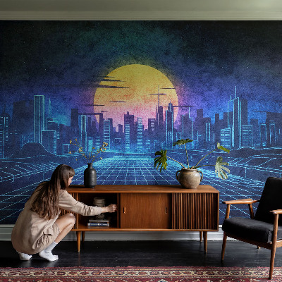 Fototapet 3d pentru living O expoziție colorată