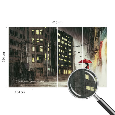 Fototapet 3d pentru living Păsări și crini