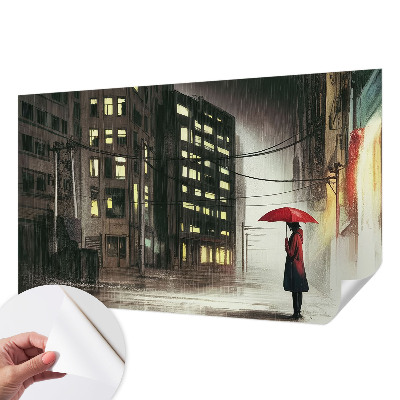 Fototapet 3d pentru living Păsări și crini