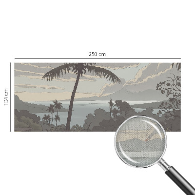 Fototapet 3d pentru dormitor Oază tropicală