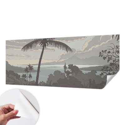 Fototapet 3d pentru dormitor Oază tropicală