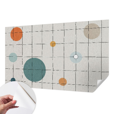 Tapet autocolant perete cu un motiv abstract în nuanțe conectate