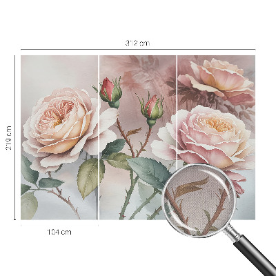 Fototapet 3D pentru living cu model de dungi ondulate