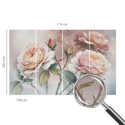 Fototapet 3D pentru living cu model de dungi ondulate