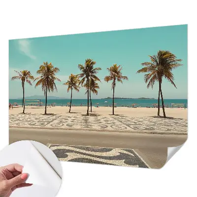 Fototapet 3d pentru living Siluete florale