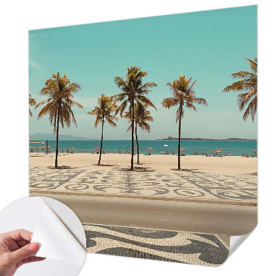 Fototapet 3D pentru living cu siluete florale