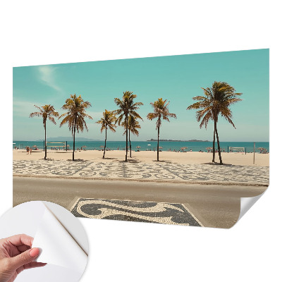 Fototapet 3D pentru living cu siluete florale