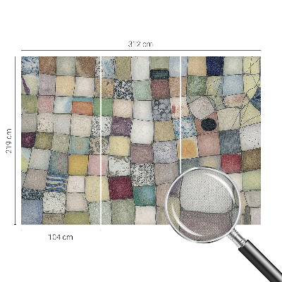 Fototapet 3D pentru living cu ornament vegetal