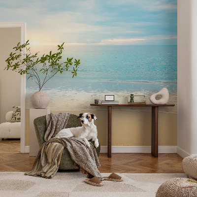 Fototapet 3D pentru dormitor cu motiv floral-fructat pentru decorul camerei