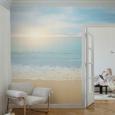 Fototapet 3D pentru dormitor cu motiv floral-fructat pentru decorul camerei