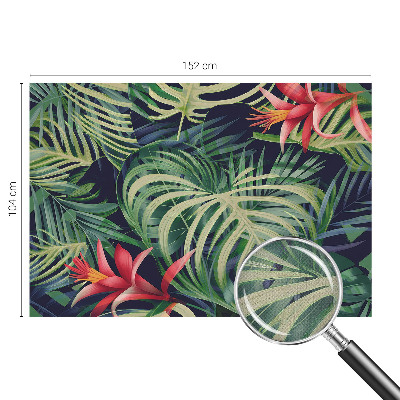 Fototapet autoadeziv pentru living cu ornamente albastre
