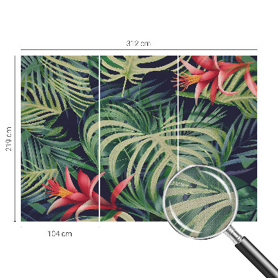 Fototapet autoadeziv pentru living cu ornamente albastre