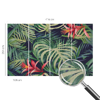 Fototapet autoadeziv pentru living cu ornamente albastre