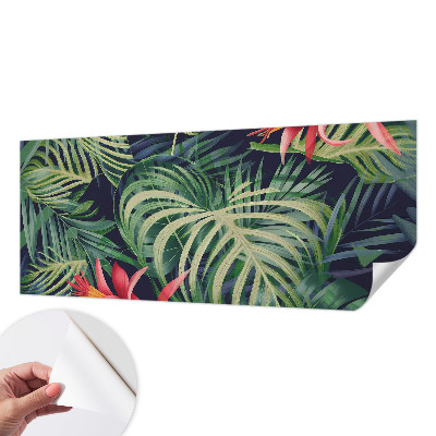 Fototapet autoadeziv pentru living cu ornamente albastre