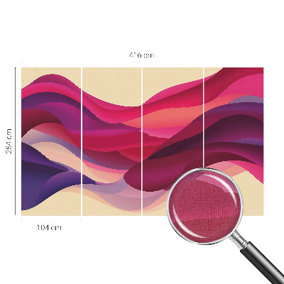 Fototapet 3D pentru living cu design abstract de lei