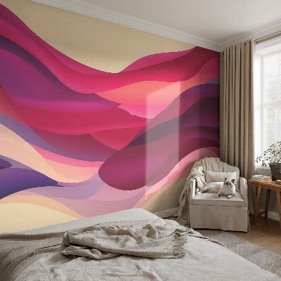 Fototapet 3D pentru living cu design abstract de lei