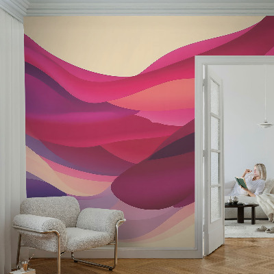 Fototapet 3D pentru living cu design abstract de lei