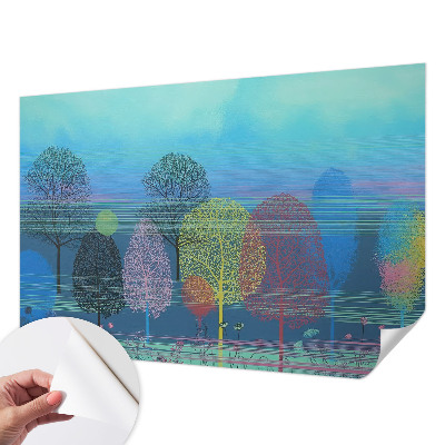Fototapet 3d pentru dormitor Păsări pe o ramură