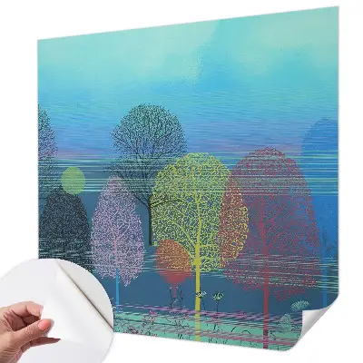 Fototapet 3d pentru dormitor Păsări pe o ramură