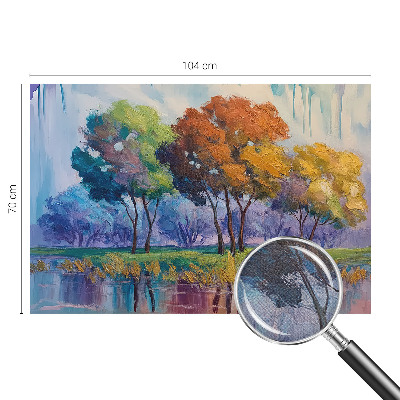 Fototapet 3D cu papagal pe fond de rodie