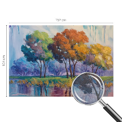 Fototapet 3D cu papagal pe fond de rodie