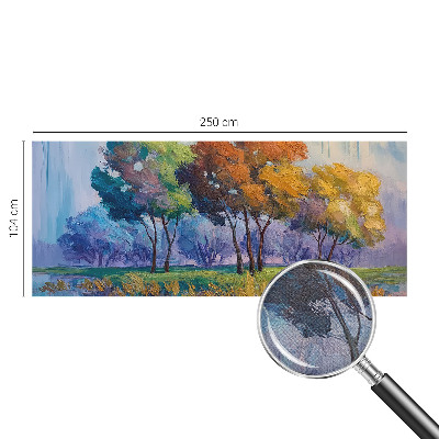Fototapet 3D cu papagal pe fond de rodie