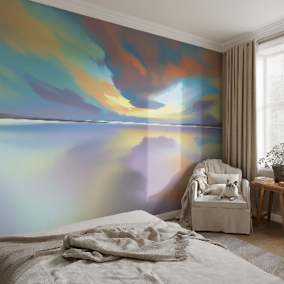 Fototapet autoadeziv pentru living cu design „Armonie tropicală”