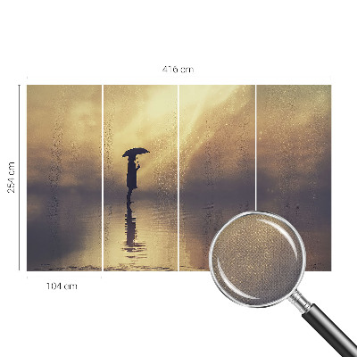 Fototapet 3D pentru living cu motivul „Pădurea misterioasă”