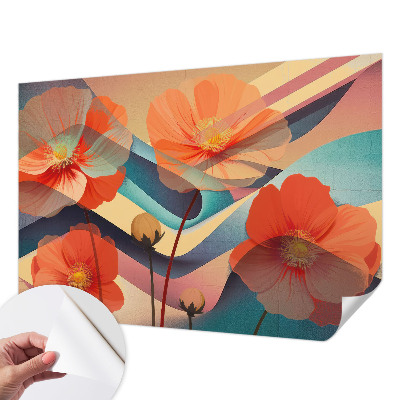 Fototapet 3d cu motive florale elegante