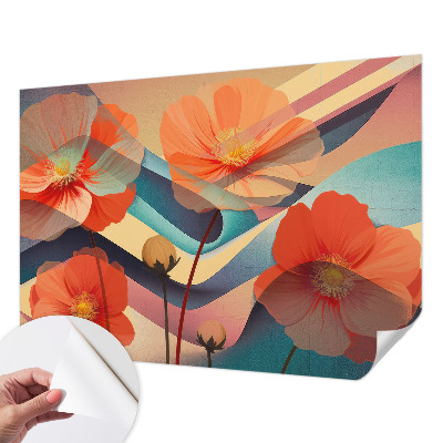 Fototapet 3d cu motive florale elegante